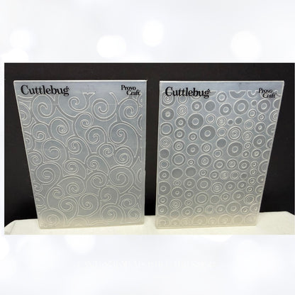 Cuttlebug WOOD DOTS Textures Embossing Folders Lot of 4
