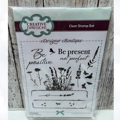 Creative Expressions SWEET MEADOW Wildflowers Flowers Rubber Stamps