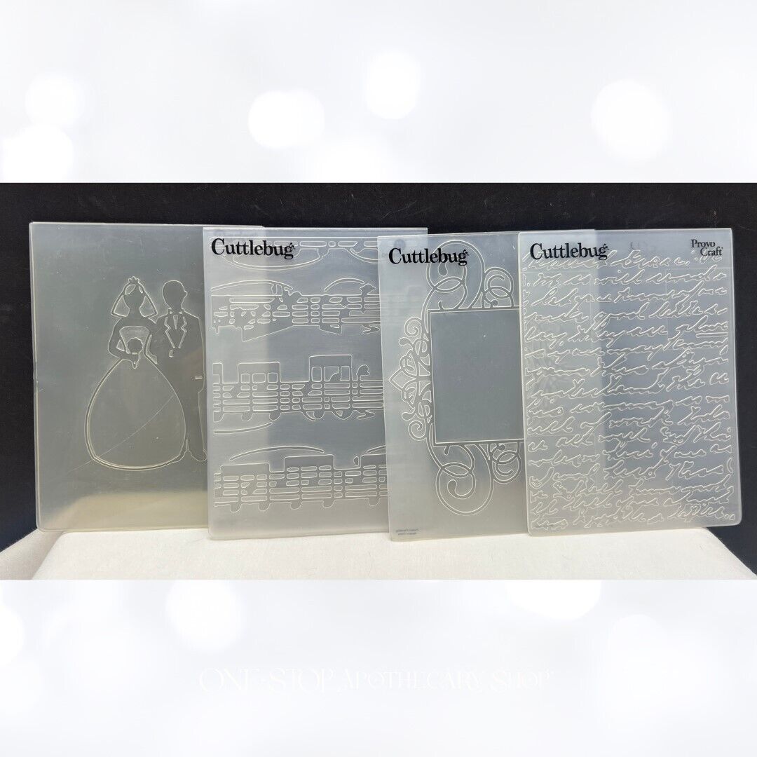 Cuttlebug WEDDING Music Embossing Folders Set of 4