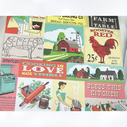 Carta Bella Echo Park 6x6 PAPER PACKS Alphabet Kitchen Cardstock Lot of 4