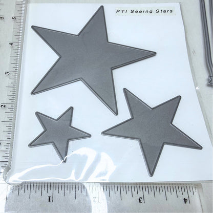 Papertrey Ink SEEING STARS Dangling Christmas 4th of July Dies