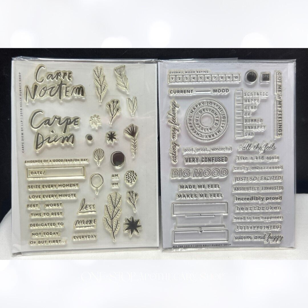 Kelly Purkey CARPE DIEM All The Feels Planner Journal Rubber Stamps