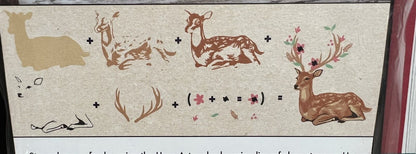 Hero Arts DEER Grateful Leaves Color Layering Fall Autumn Animals Rubber Stamps