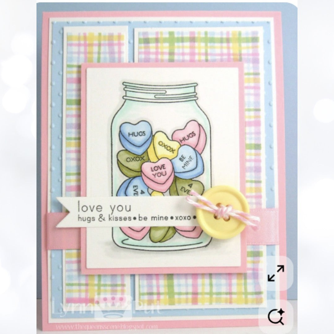 Papertrey Ink FRIENDSHIP JAR Spring Fillers Easter Valentine Rubber Stamps AS IS