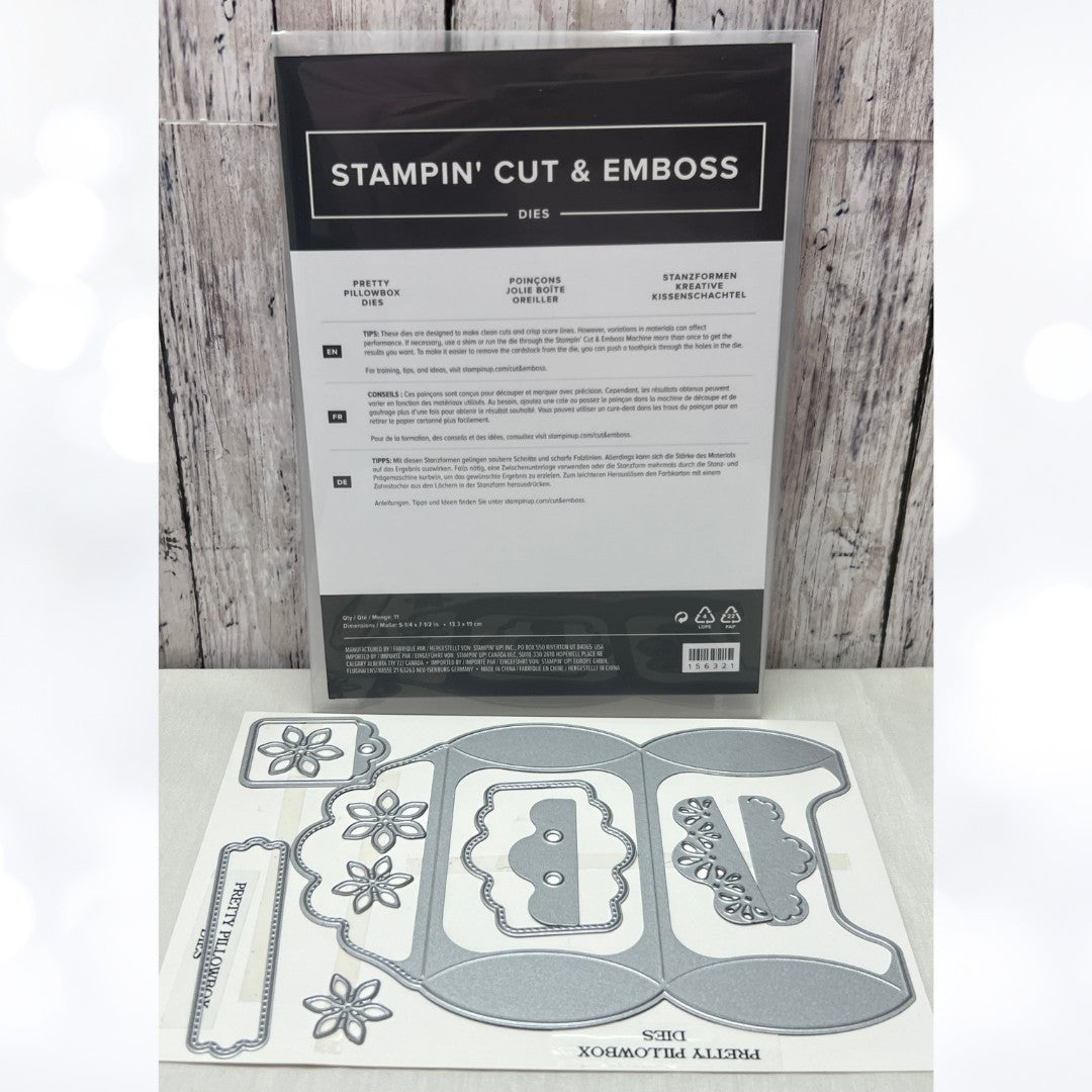 Stampin Up PRETTY PILLOWBOX Favor Treat Box Dies