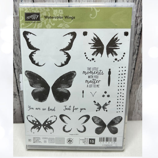 Stampin Up WATERCOLOR WINGS Butterflies Butterfly Rubber Stamps
