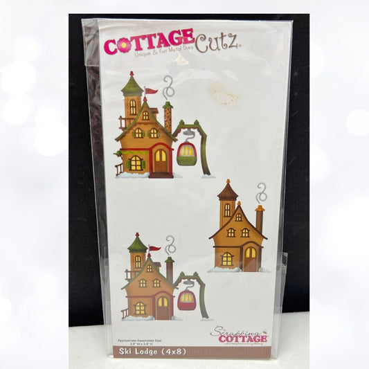 Cottage Cutz SKI LODGE Christmas Village 4x8 Dies Set