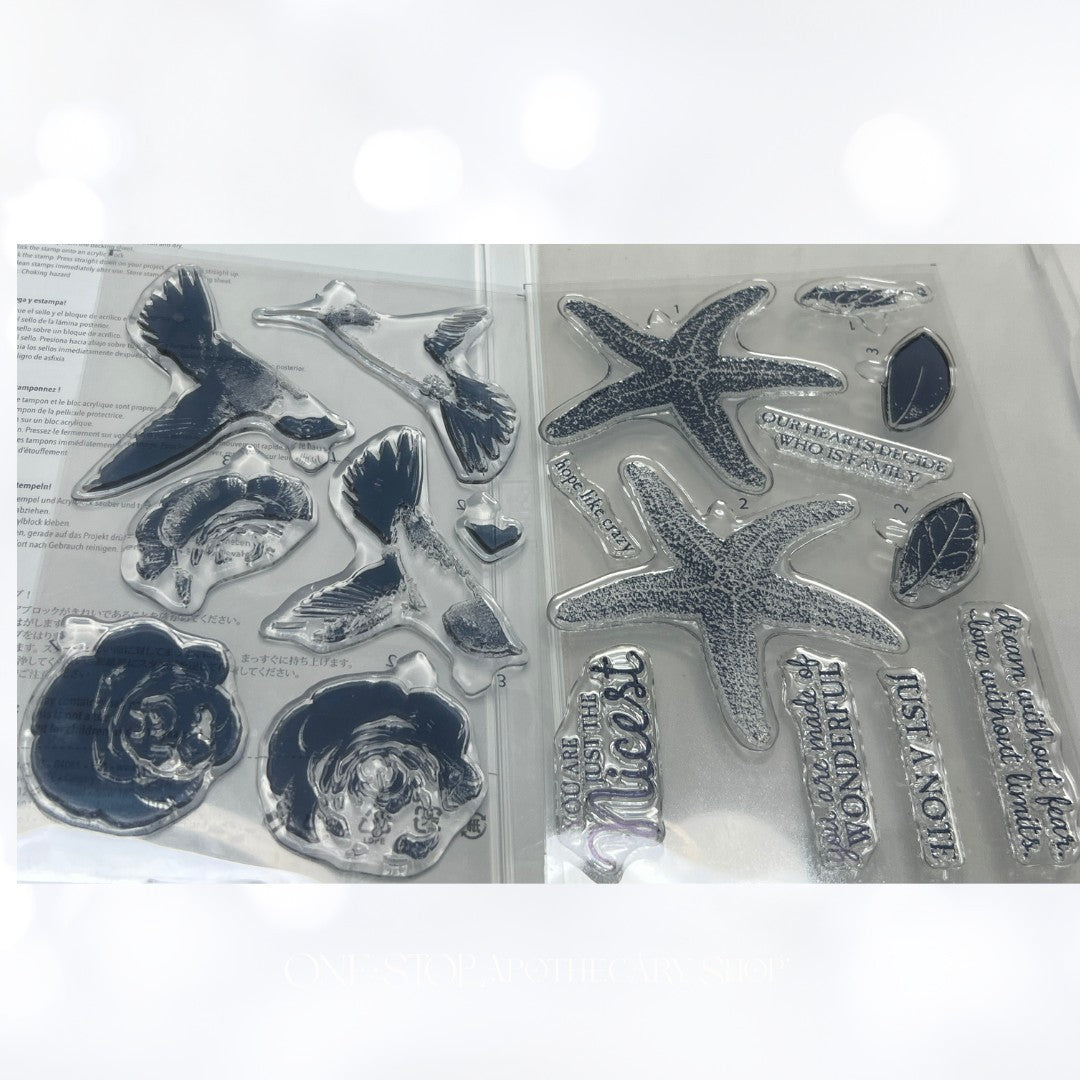 Stampin Up PICTURE PERFECT Starfish Hummingbird Rubber Stamps