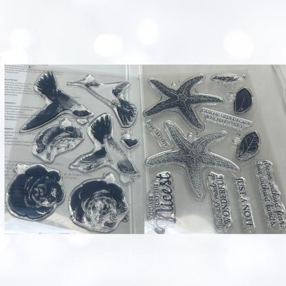Stampin Up PICTURE PERFECT Starfish Hummingbird Rubber Stamps