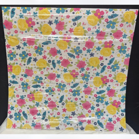 Stampin Up GINGHAM GARDEN Floral Flowers 12x12 DSP Paper Cardstock 9 Sheets