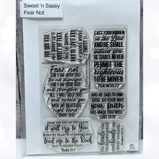 Sweet N Sassy FEAR NOT Verses Bible Journaling Religious Rubber Stamps