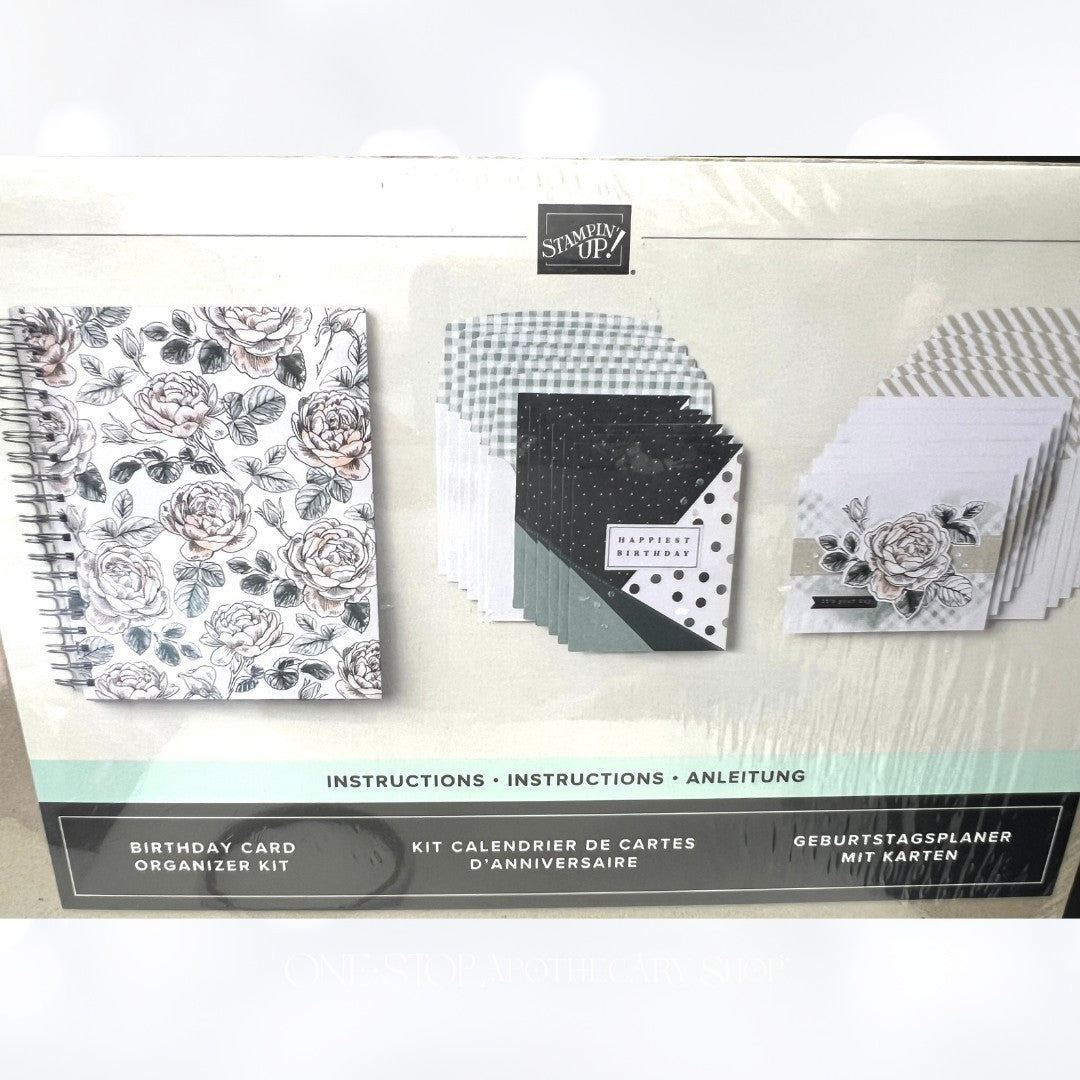 Stampin Up BIRTHDAY ORGANIZER Floral Flowers Planner Journal 8x10 Kit