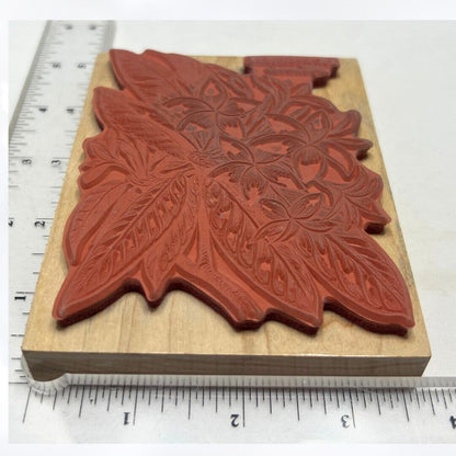 PSX FRANGIPANI Botanical Flowers Floral K-1612 Rubber Stamp Rare