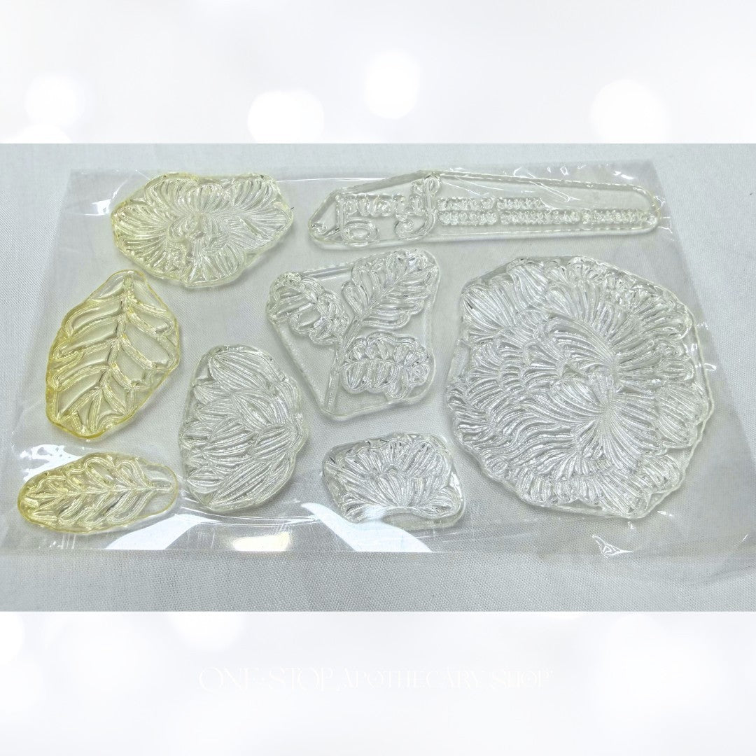 Papertrey Ink IN BLOOM Floral Flowers Rubber Stamps Impression Plate