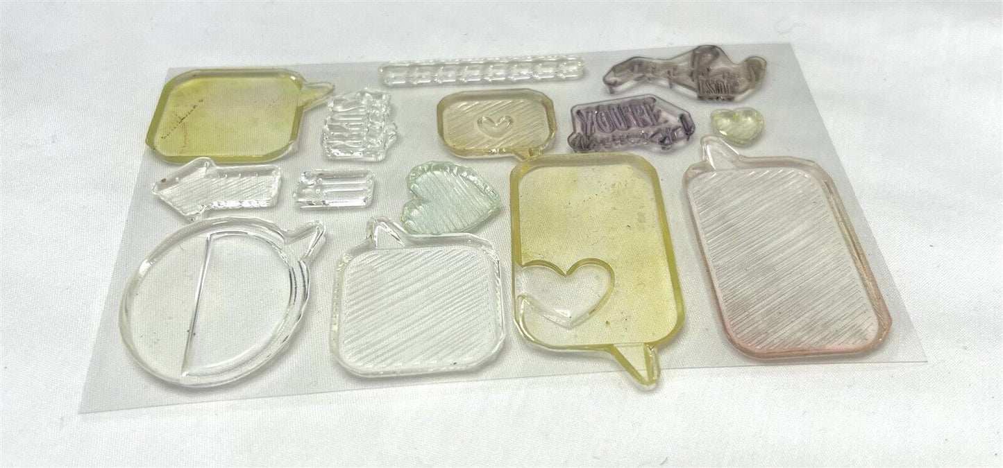 Papertrey Ink BUBBLE TALK Speech Bubbles Rubber Stamps Dies Set