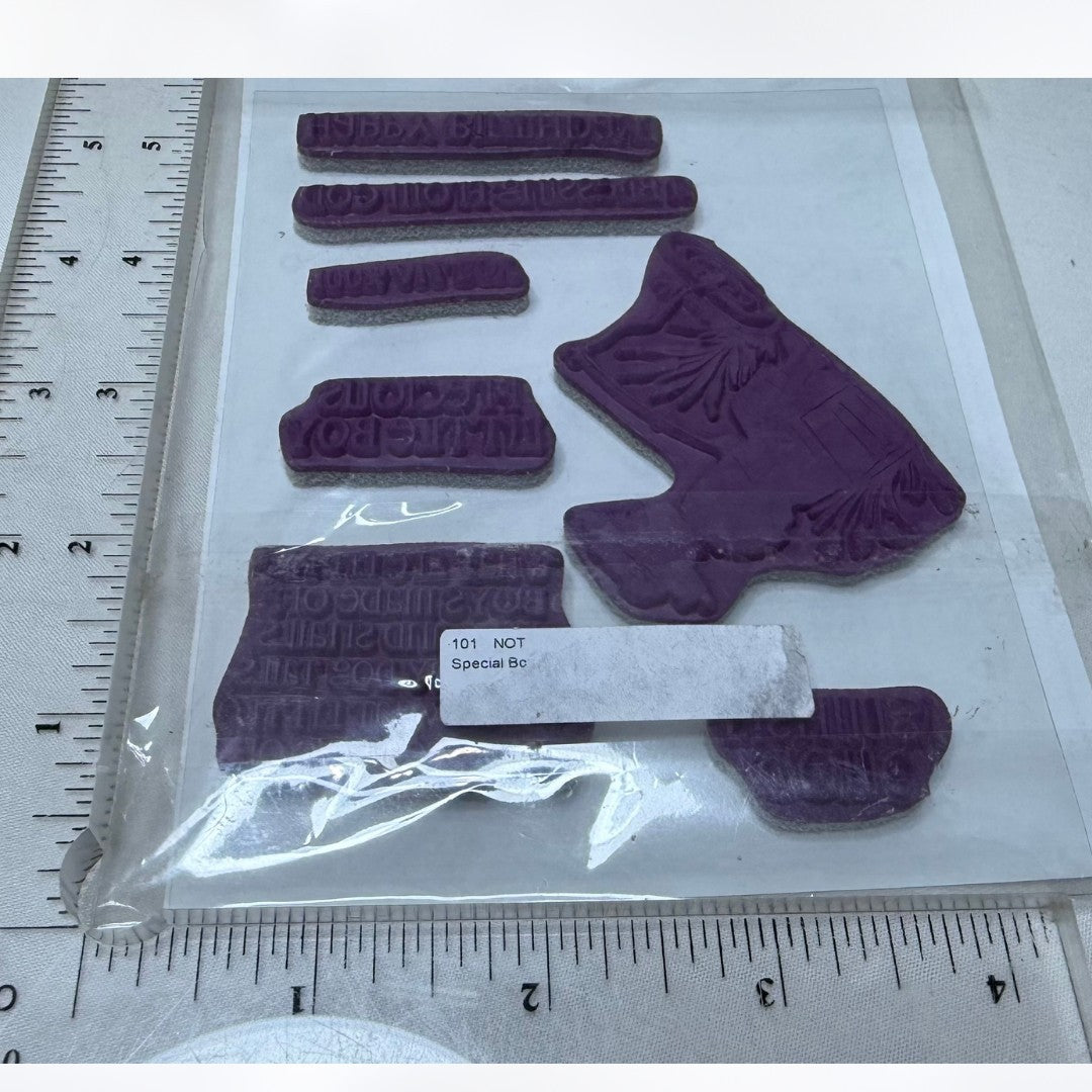 Our Daily Bread LITTLE BOYS Fishing Religious Rubber Stamps