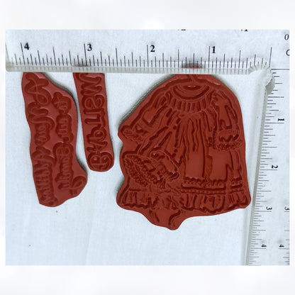 Serendipity BAPTISM DRESS Gown Religious Baby Rubber Stamps
