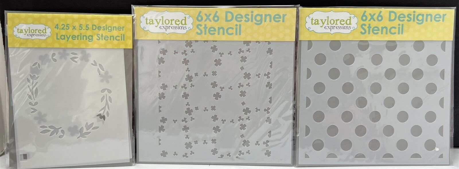 Taylored Expressions LEPRACHAUN Polka Dots Spring Wreath Stencils Lot of 3