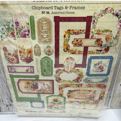 Graphic 45 SEASON TO CELEBRATE 12x12 8x8 Paper Stickers Die Cuts Kit