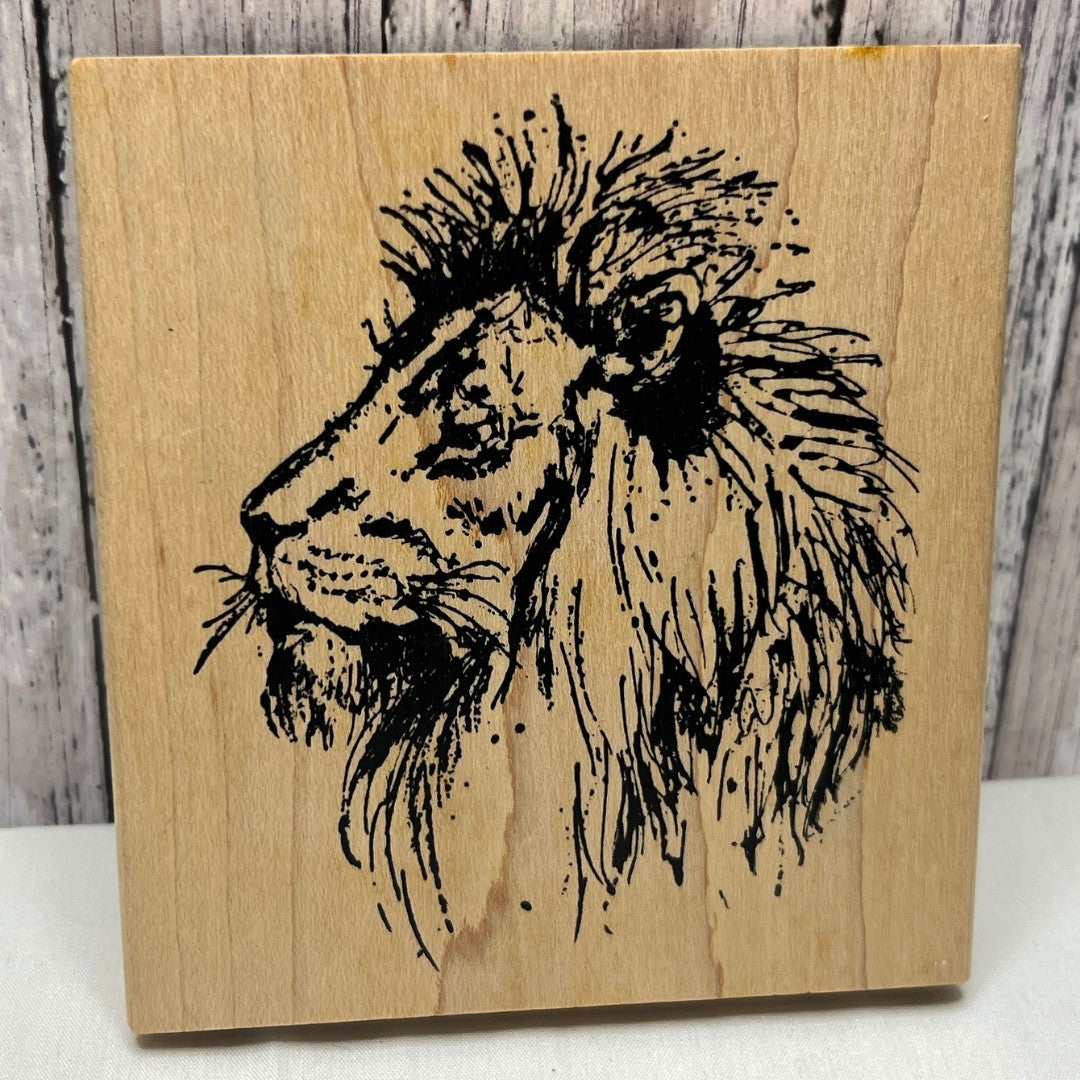 Art Impression LION Animal Zoo Religious Bible Journaling Rubber Stamp