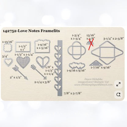 Stampin Up SEALED WITH LOVE Love Notes Valentines Day Rubber Stamps Dies AS IS**