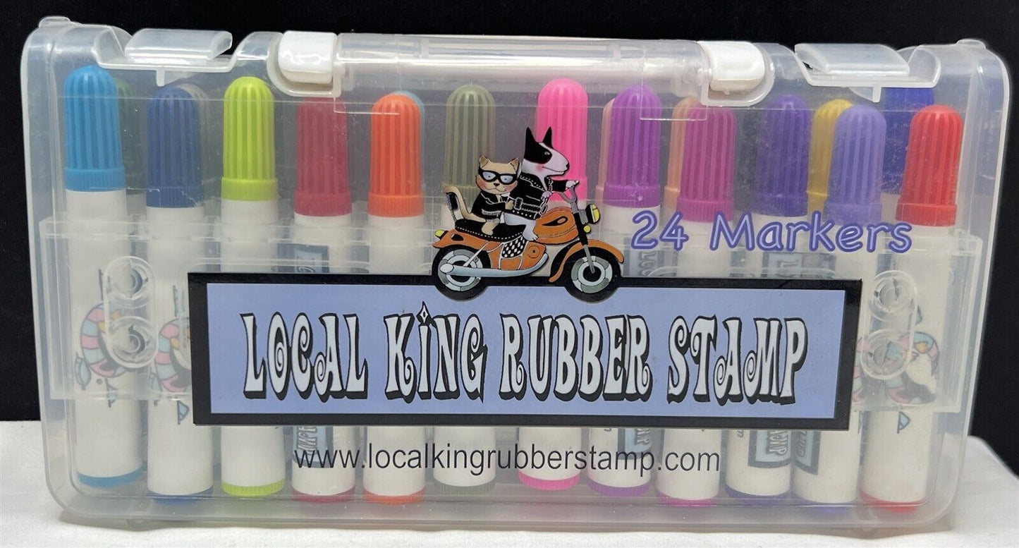 Local King ART MARKERS Crafting Craft Case 24 Markers Set