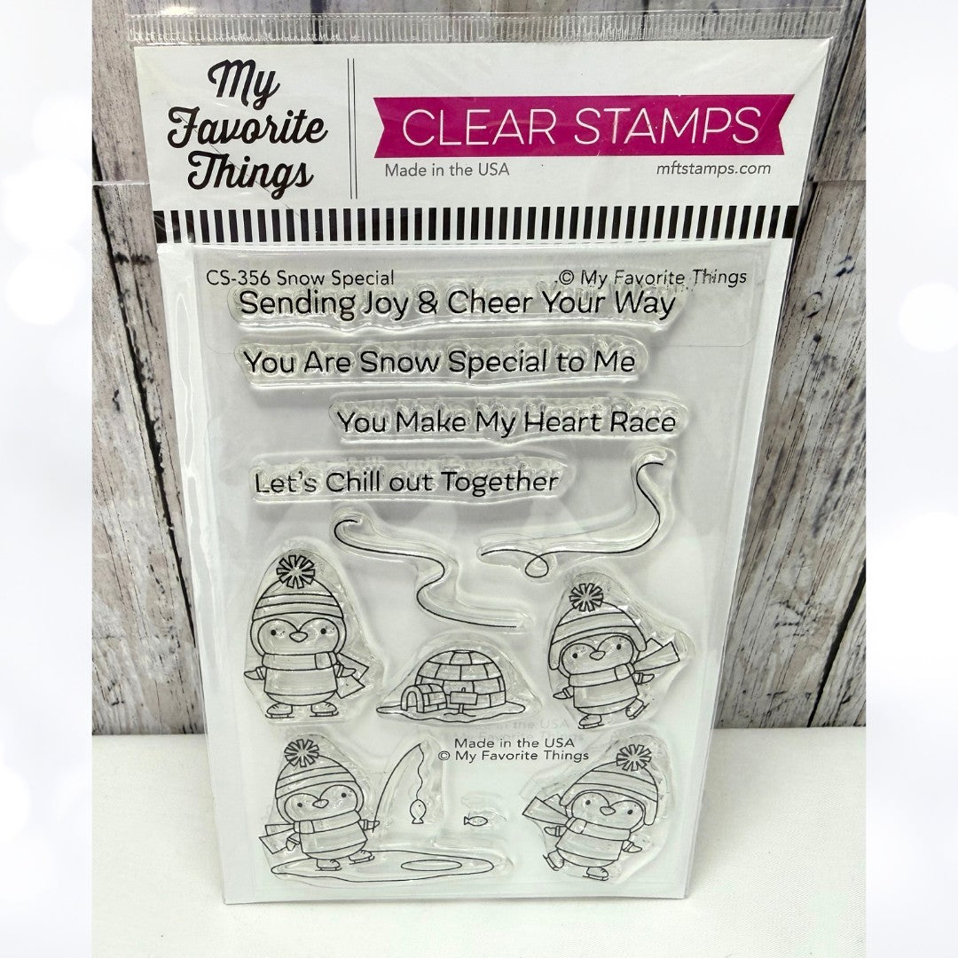 My Favorite Things SNOW SPECIAL Penguins Christmas Rubber Stamps