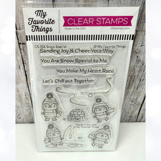 My Favorite Things SNOW SPECIAL Penguins Christmas Rubber Stamps