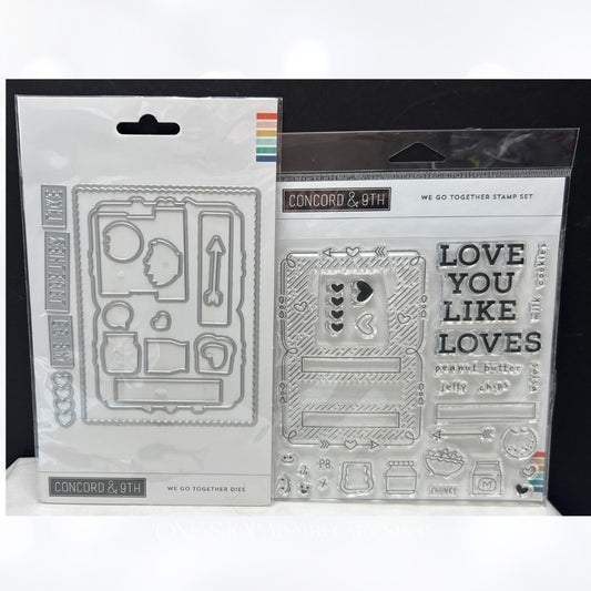 Concord & 9th WE GO TOGETHER Food Planner 6x6 Rubber Stamps Dies