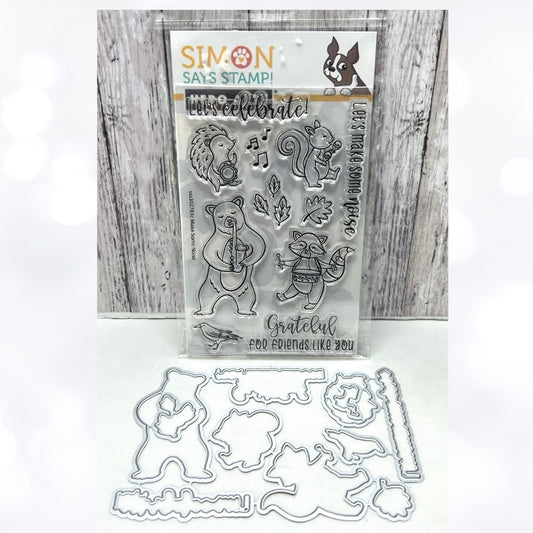 Simon Says Stamp Hero Arts MAKE SOME NOISE Stamptember Rubber Stamps Dies