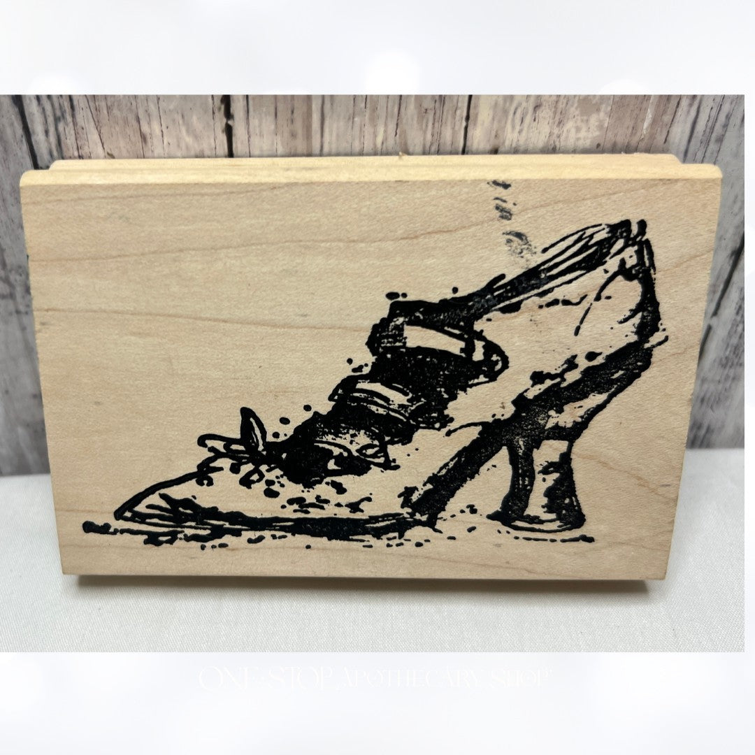 Art Impressions WITCH SHOE Halloween Vintage Fashion P-1968 Rubber Stamp