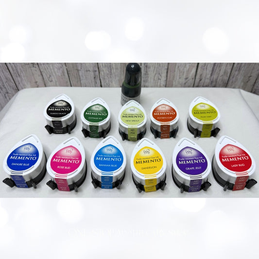 Tsukineko MEMENTO Dew Drops Mini Dye Ink Pads Lot of 11