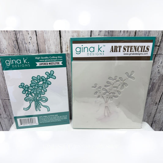 Gina K Designs LAYERED MISTLETOE Christmas Layering Stencils Die
