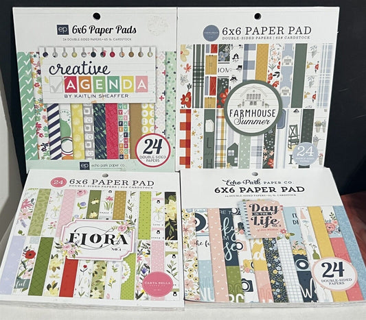 Echo Park Carta Bella FLORAL Farmhouse Summer Planner Journal 6x6 Paper Packs 