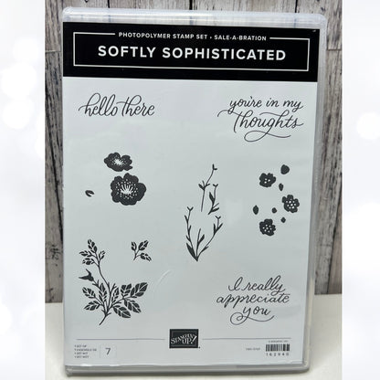 Stampin Up SOFTLY SOPHISTICATED Floral Rubber Stamps