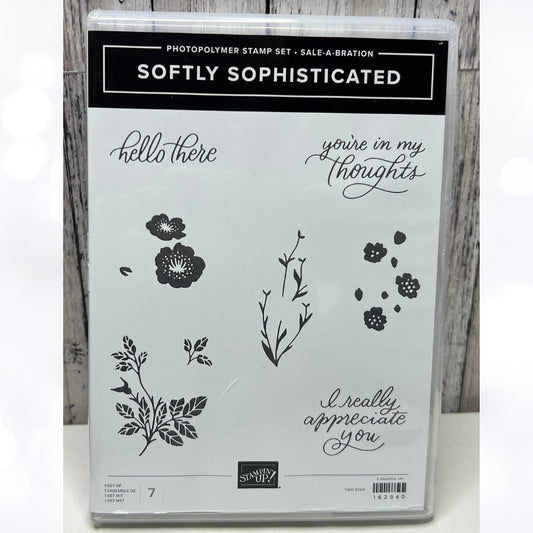 Stampin Up SOFTLY SOPHISTICATED Floral Rubber Stamps