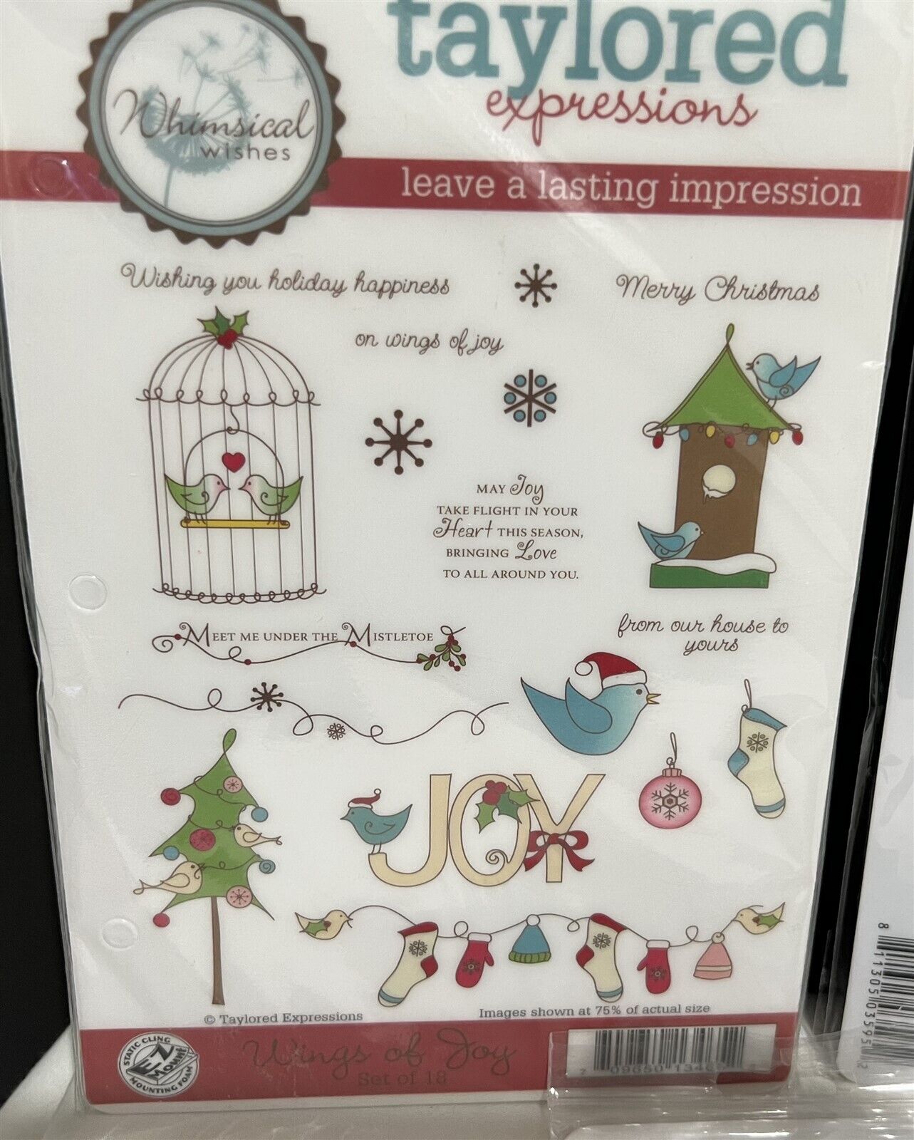 CHRISTMAS Birds Reindeer Fun Stampers Journey Taylored Expressions Rubber Stamps