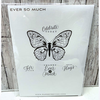 Papertrey Ink EVER SO MUCH Butterfly Butterflies Rubber Stamps
