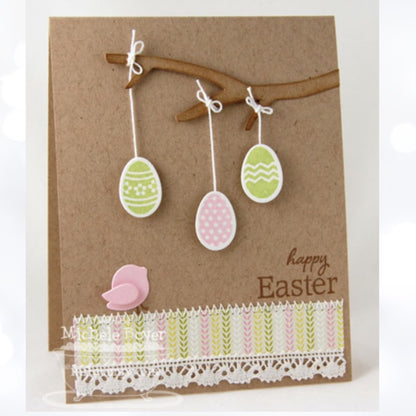 My Favorite Things EMBELLISHED EGGS Easter Chicks Rubber Stamps Dies Rare
