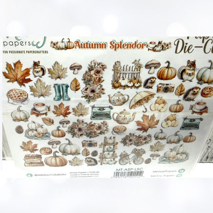 Mintay AUTUMN SPLENDOR Fall Critters 6x8 Paper Cardstock Die Cuts Stickers Kit
