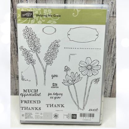 Stampin Up HELPING ME GROW Flowers Floral Rubber Stamps