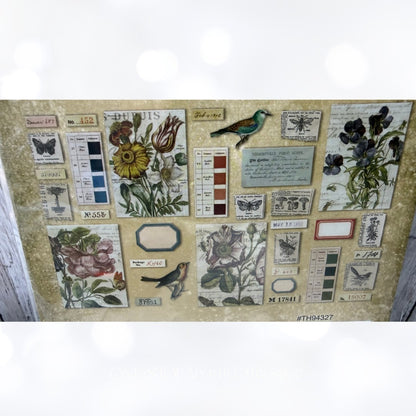 Tim Holtz Ideaology TRANSPARENT THINGS Rub Ons Speciment Embellishments Lot