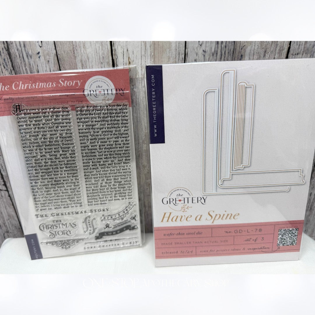 The Greetery CHRISTMAS STORY Have a Spine Rubber Stamps Dies