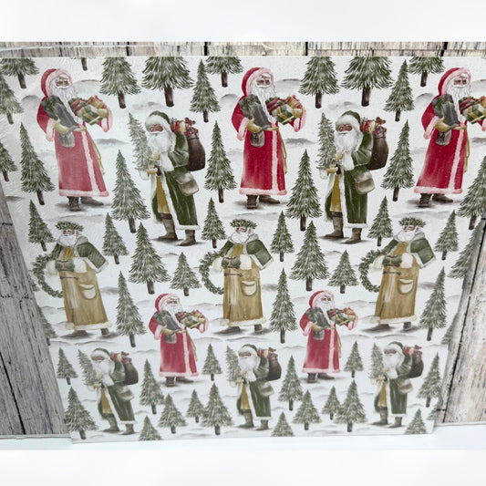 Stampin Up TRADITIONS OF ST NICK Christmas 12x12 Cardstock DSP Paper 12 Sheets