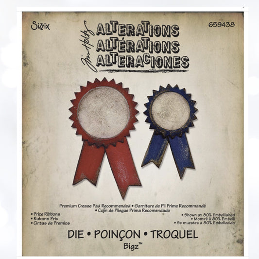 Tim Holtz PRIZE RIBBONS Award 659438 BigZ Die