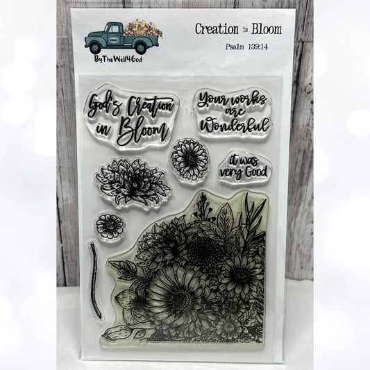 By the Well 4 God CREATION IN BLOOM Bible Journaling Rubber Stamps