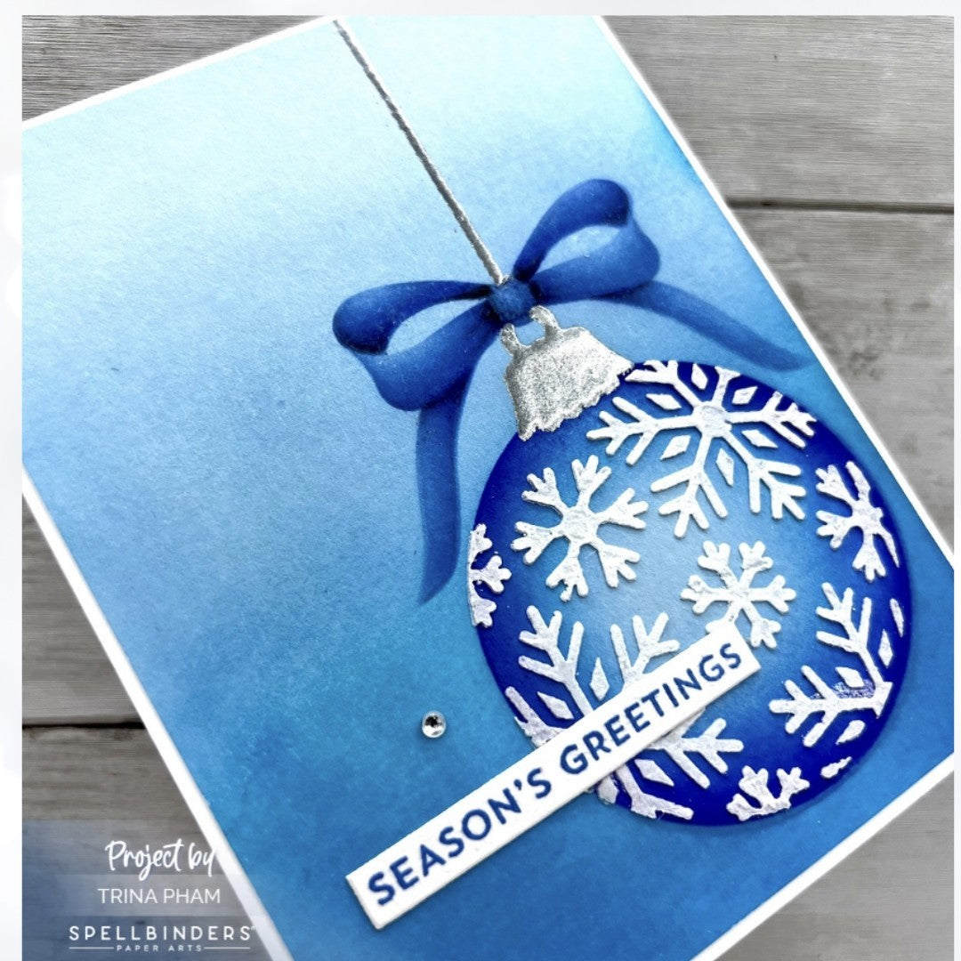 Spellbinders HELLO BLOOMS Snowflake Ornaments Diamonds Layering Stencils Lot 