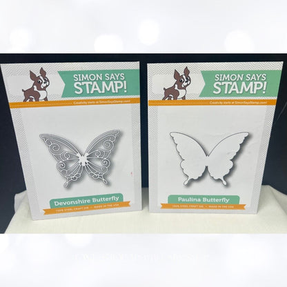 Simon Says Stamp DEVONSHIRE Paulina Butterfly Butterflies Dies Set of 2