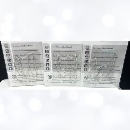 Art Impressions SIMPLE SCENES Fenced Bridge Winding Landscape Rubber Stamps