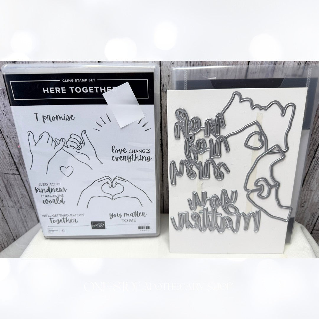 Stampin Up HERE TOGETHER For You Hands Rubber Stamps Dies